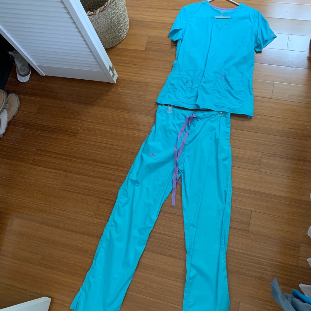 Med couture scrub set: blue crush/purple haze